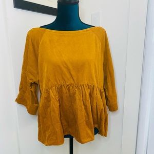 Anthropologie Corduroy Blouse